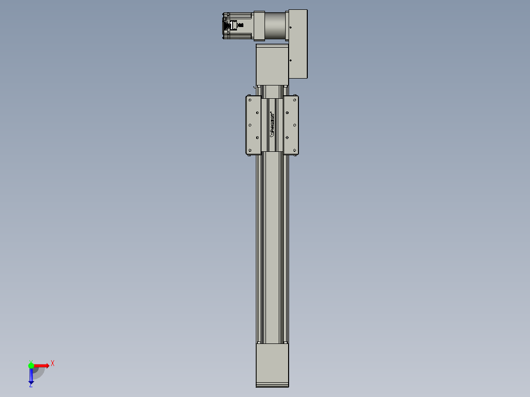 威洛博直线电机模组EB10-L224-S550-BR-ZP75-MS3-5K俯视图