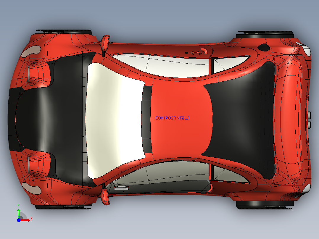 小型汽车造型前视图