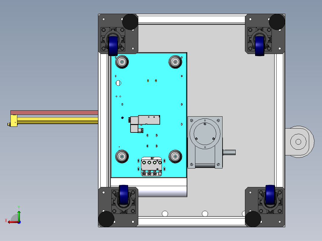 门锁转盘螺丝机后视图