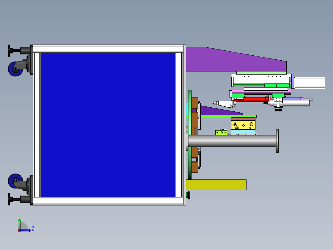 门锁转盘螺丝机左视图