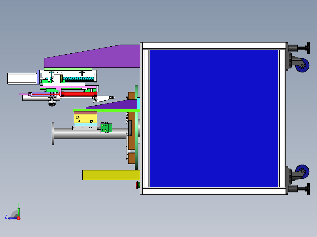 门锁转盘螺丝机右视图