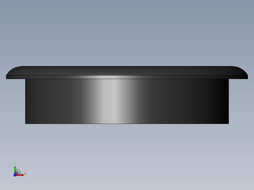 圆形桌面索环_ 70毫米前视图