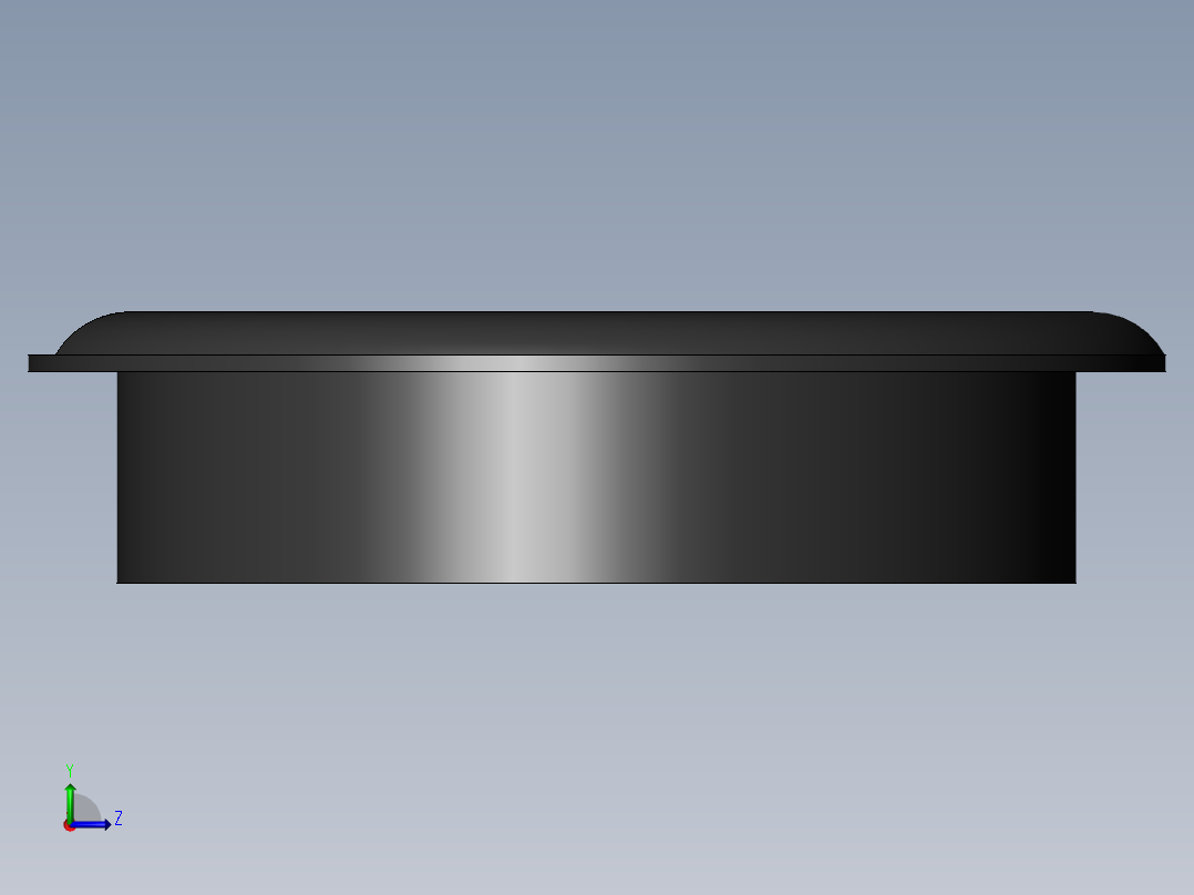 圆形桌面索环_ 70毫米左视图