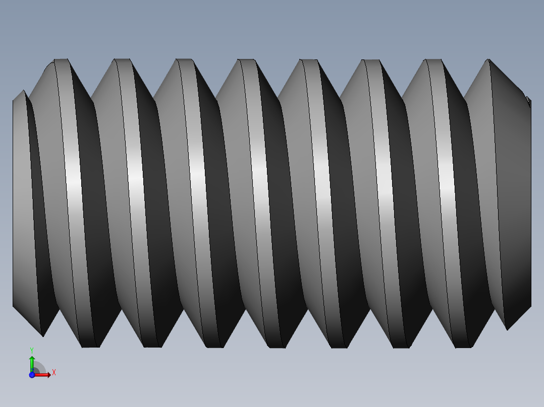 DIN 913-ISO 4026 固定螺钉-M1.4 L=2.5.SLDPRT前视图