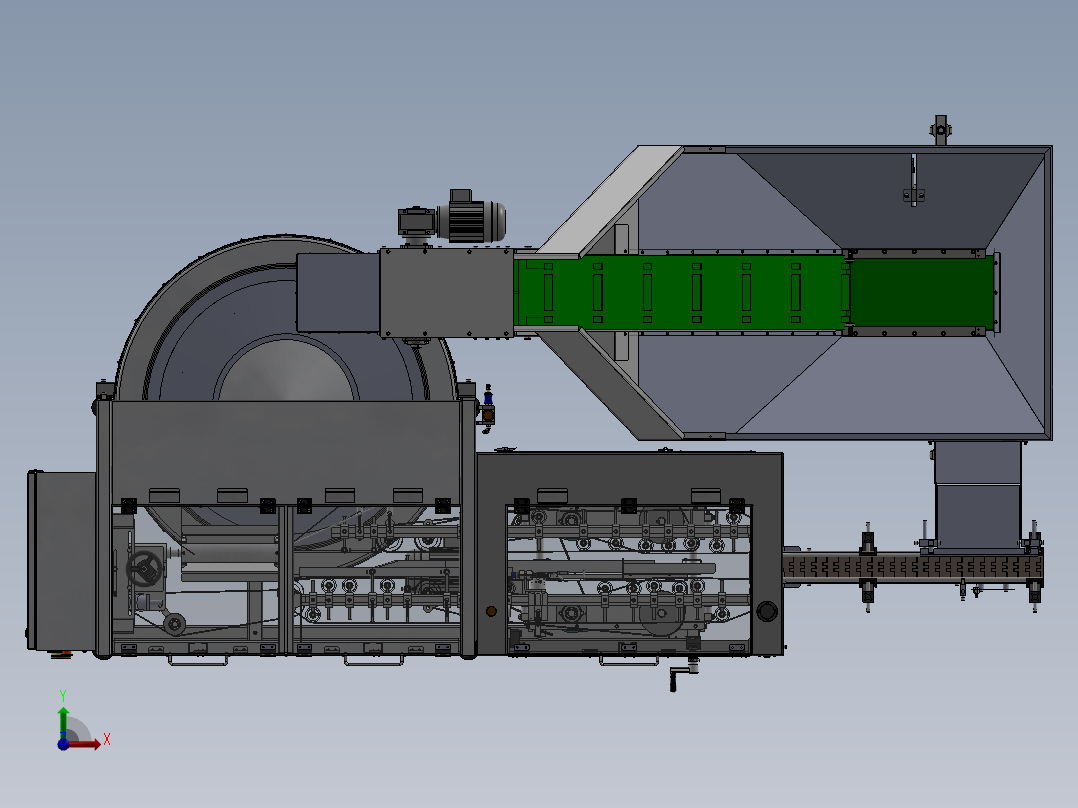全参数自动理瓶机（sw18可编辑+工程图）前视图