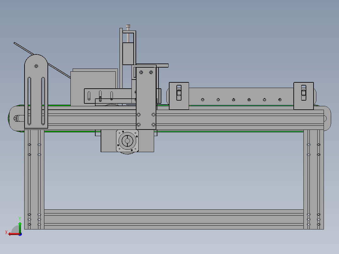 供料机自动化片料单张出料（sw18可编辑+工程图+bom）后视图