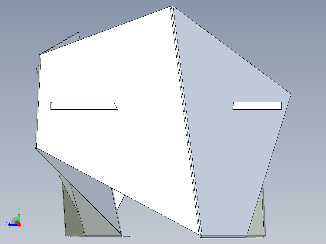 接待处-金属板和玻璃右视图