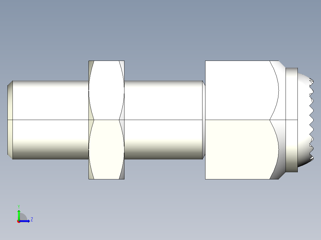 定位配件2274-3D多系列多零件图纸模型左视图