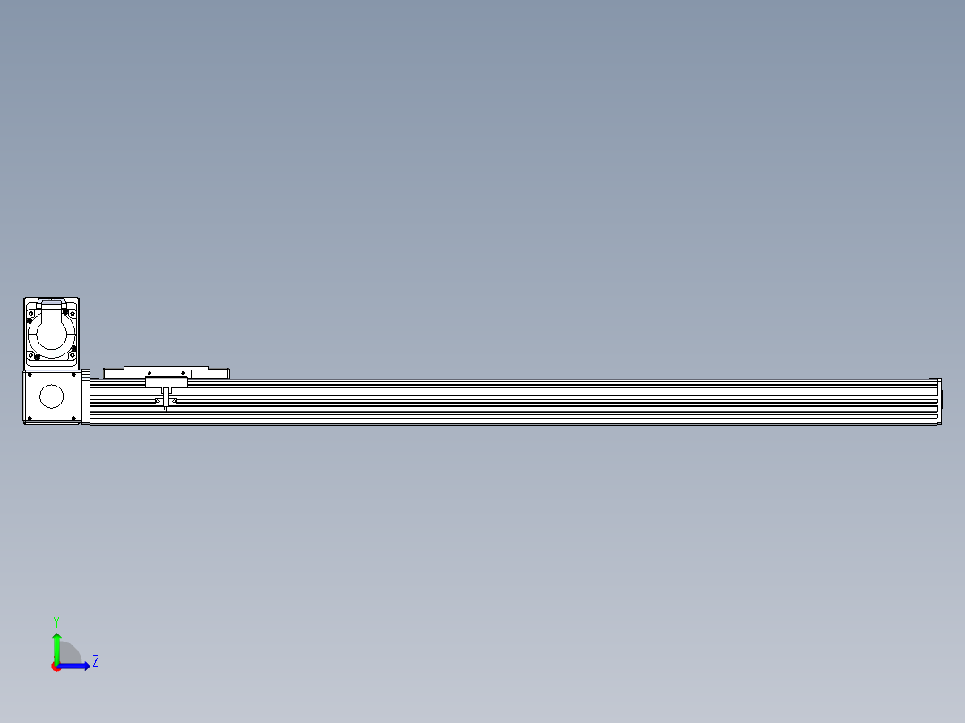 同步带全封闭直线模组TPA-HCB-110D-90-L800-LU-C-P40-N3左视图