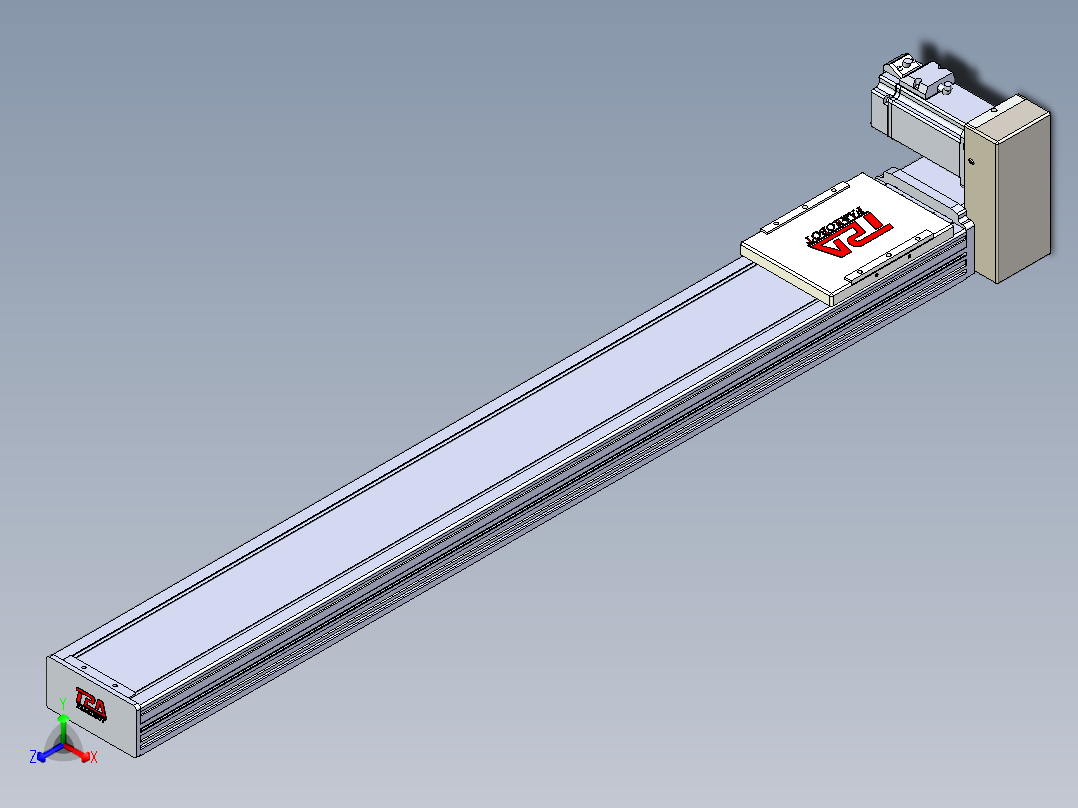 同步带全封闭直线模组TPA-HCB-110D-90-L800-LU-C-P40-N3正等轴测图