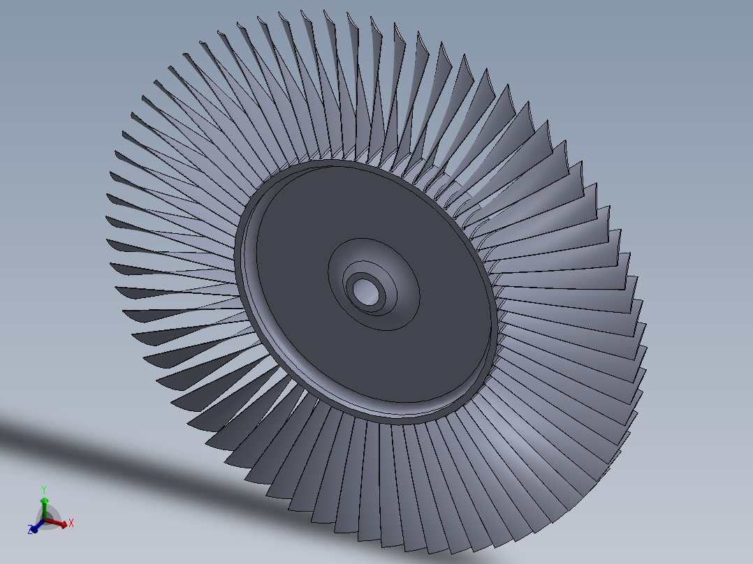 涡轮叶盘（叶盘）---模型格式为 sw