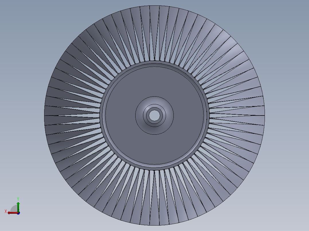 涡轮叶盘（叶盘）---模型格式为 sw后视图