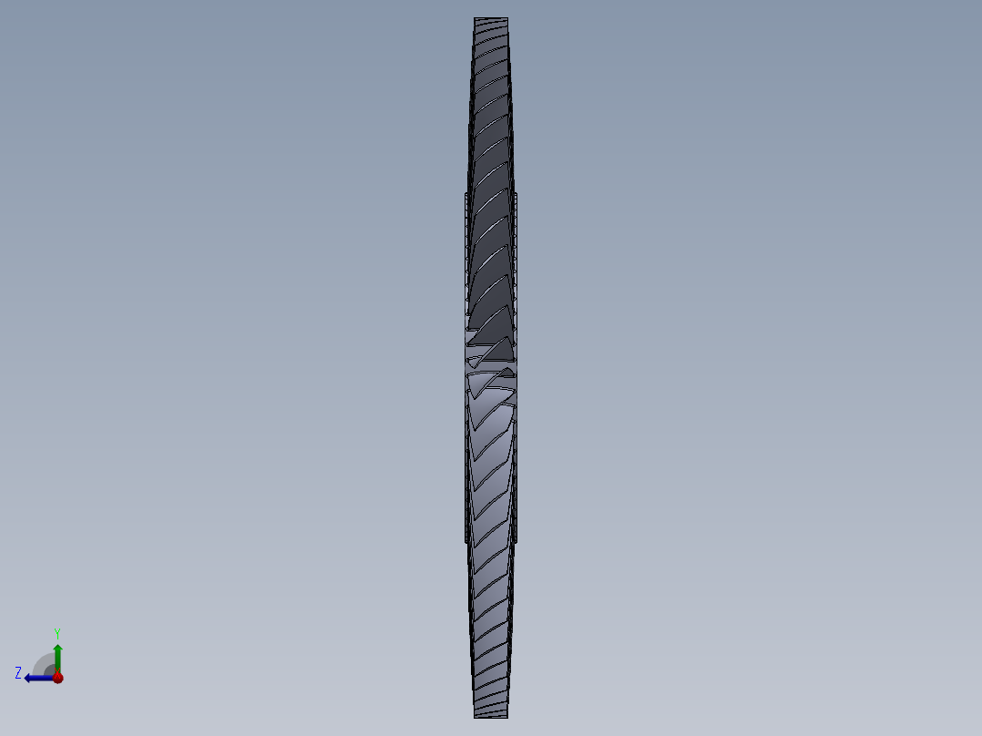 涡轮叶盘（叶盘）---模型格式为 sw右视图