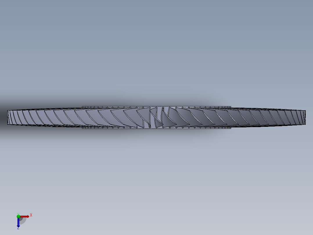 涡轮叶盘（叶盘）---模型格式为 sw俯视图