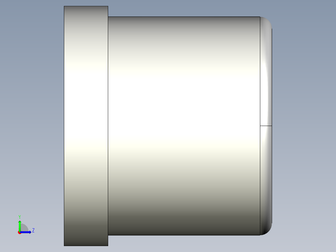 13QBAC 溶剂焊接管接头，ASTM系列左视图