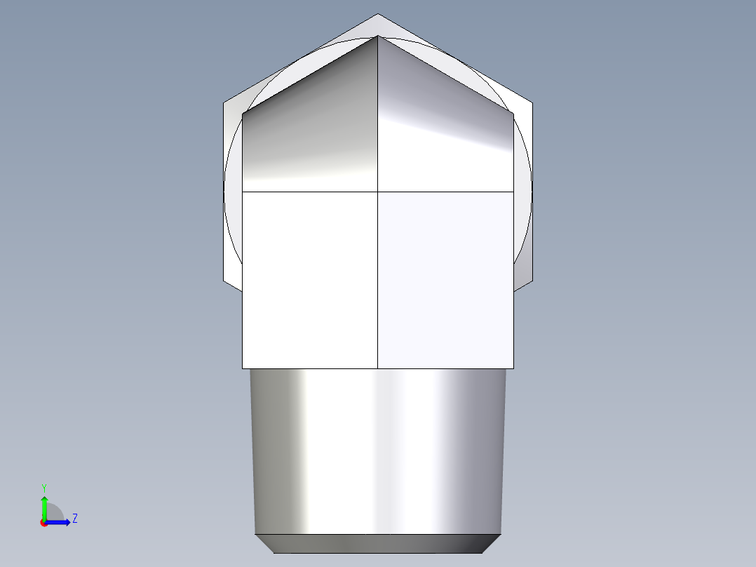 卡套式工业通用硬管接头EO_Male_stud_elbow_WE28L1NPTCF左视图