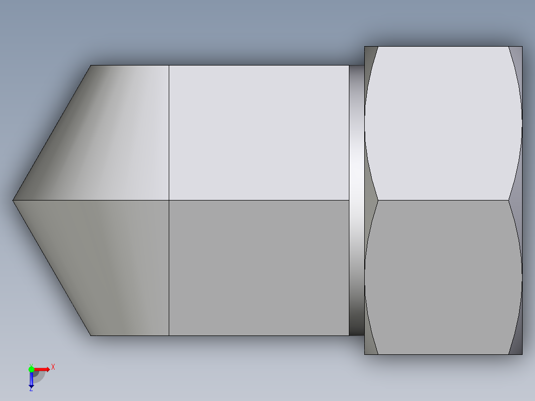 卡套式工业通用硬管接头EO_Male_stud_elbow_WE28L1NPTCF俯视图
