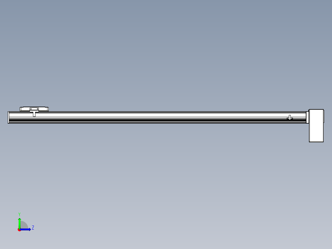 同步带全封闭直线模组TPA-HCB-105D-90-L1150-LP-Y-P20-N3左视图
