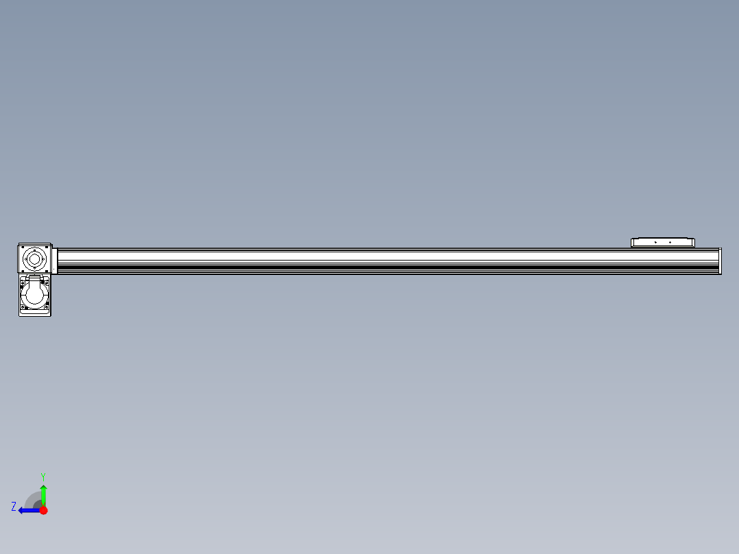 同步带全封闭直线模组TPA-HCB-105D-90-L1150-LP-Y-P20-N3右视图