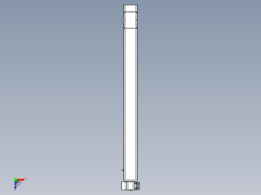 同步带全封闭直线模组TPA-HCB-105D-90-L1150-LP-Y-P20-N3俯视图