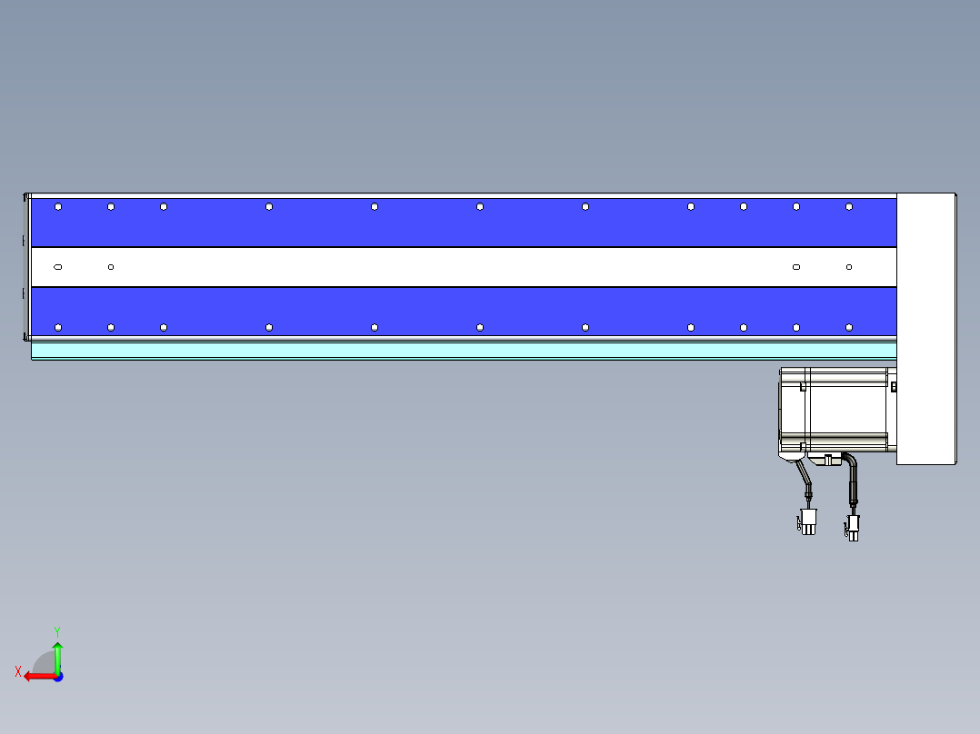 VF丝杆传动-一般环境VF14-Lxx-C-S550-BL-ZP75-C3后视图