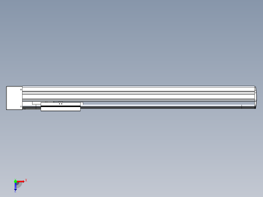 VF丝杆传动-一般环境VF14-Lxx-C-S550-BL-ZP75-C3俯视图