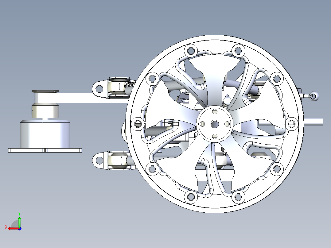 前推杆悬架设计后视图