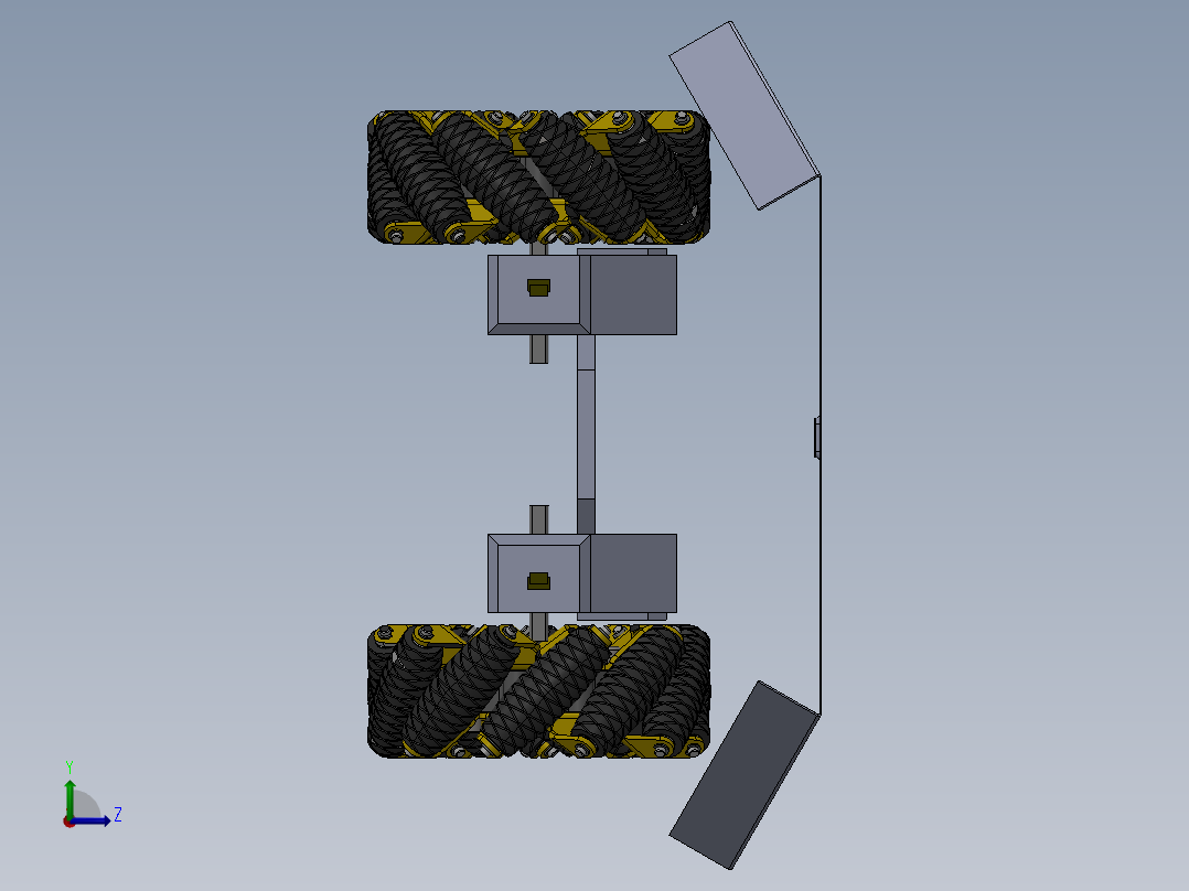 察车麦卡努姆左视图