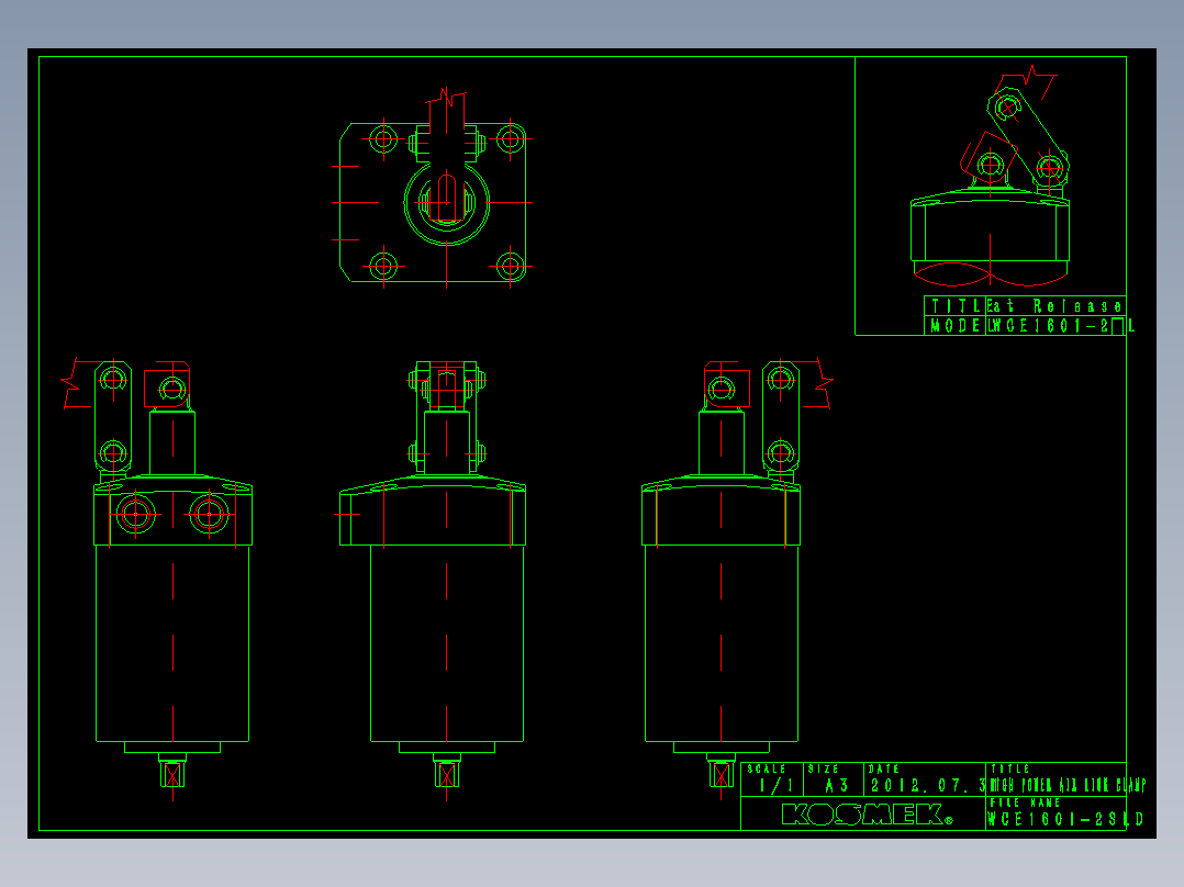 KOSMEKWCE1601-2SLD多系列多零件图纸模型多系列多零件图纸模型
