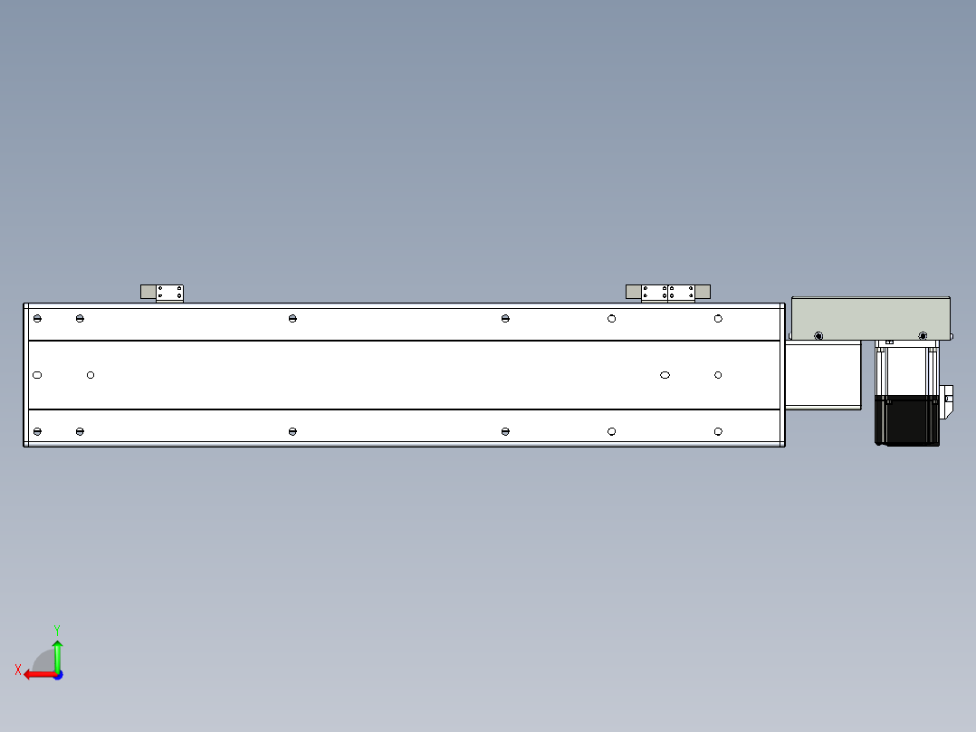 同步带滑台-半封闭B13H-L45-S450-R-P40-D3后视图