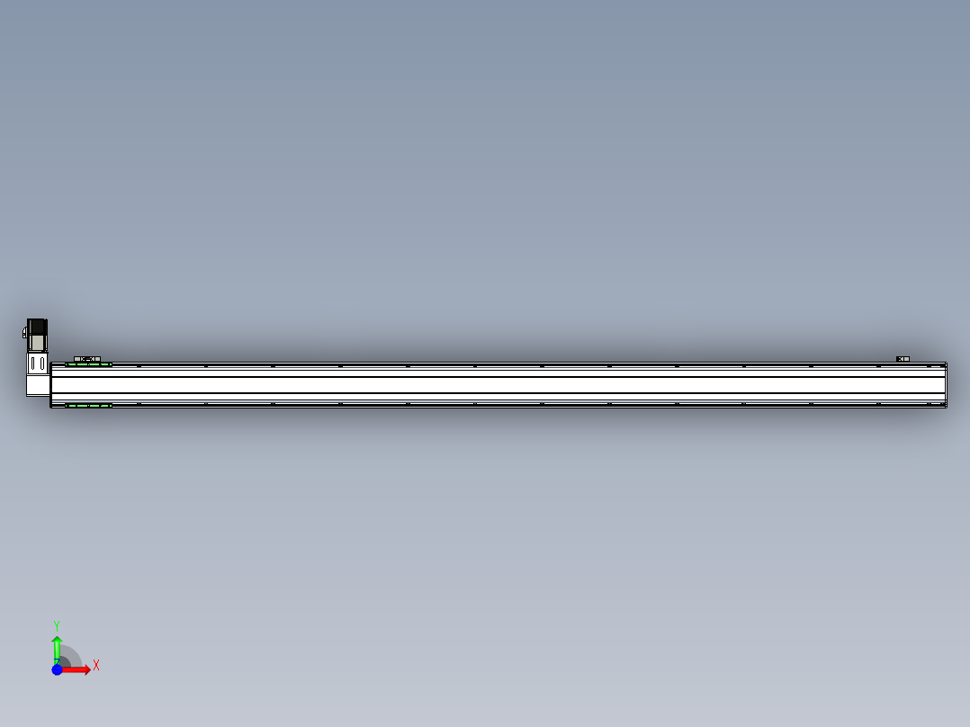 同步带滑台-半封闭B13-L90-S2400-R-P40-D3前视图