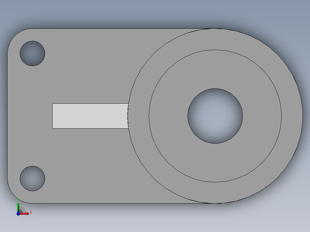 简单零件前视图