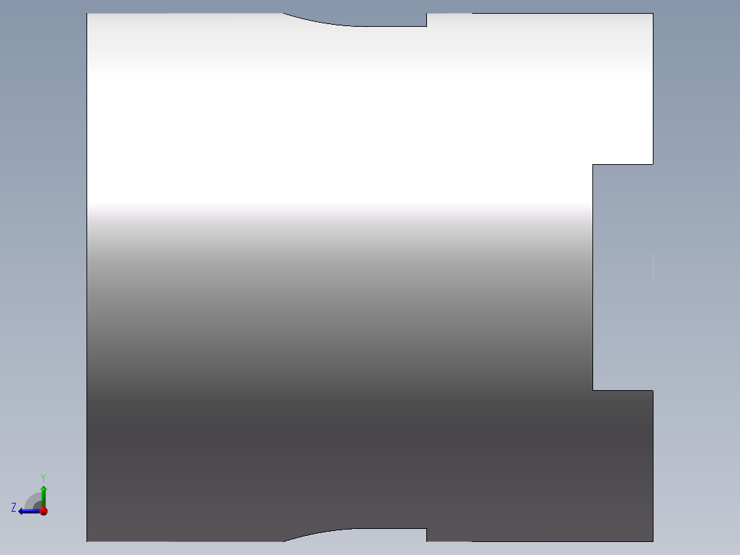 简单零件右视图