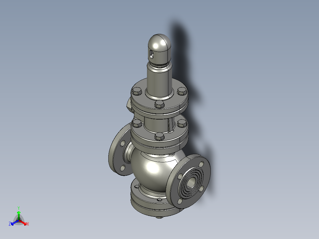 先导活塞式减压阀proe三维=160025==15正等轴测图