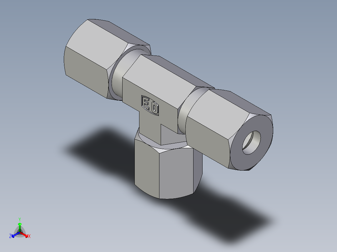 卡套式工业通用硬管接头EO_Swivel_nut_branch_tee_ET06L71