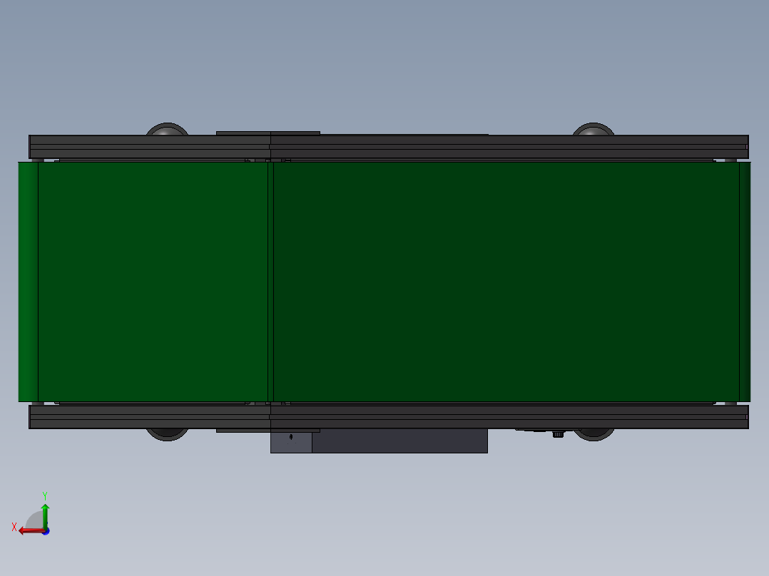 SMT后端高度可调节斜坡皮带线3D图纸后视图