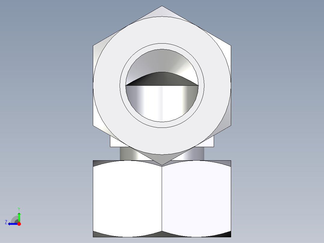 卡套式工业通用硬管接头EO_Standpipe_elbow_EVW22LCF右视图