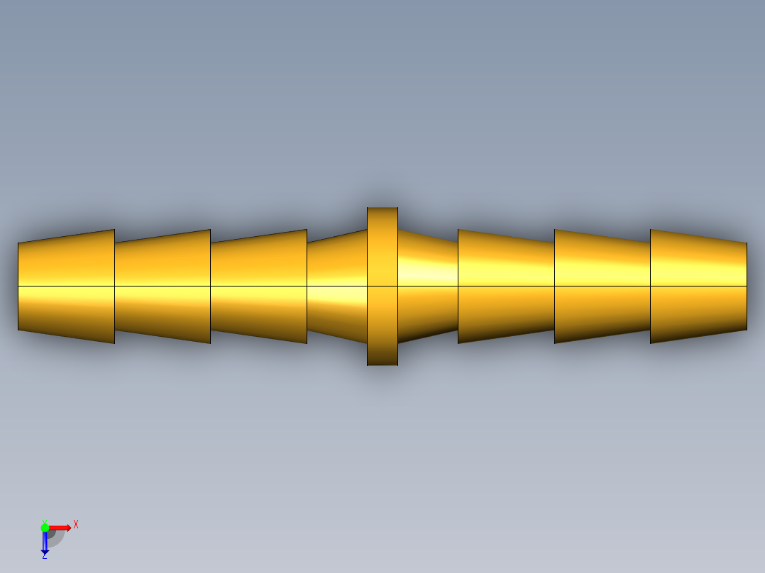 倒齿式工业管接头Hose Mender 122HB-3俯视图