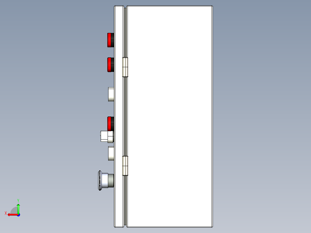 电器柜 电控柜 (82) 机械设计素材后视图