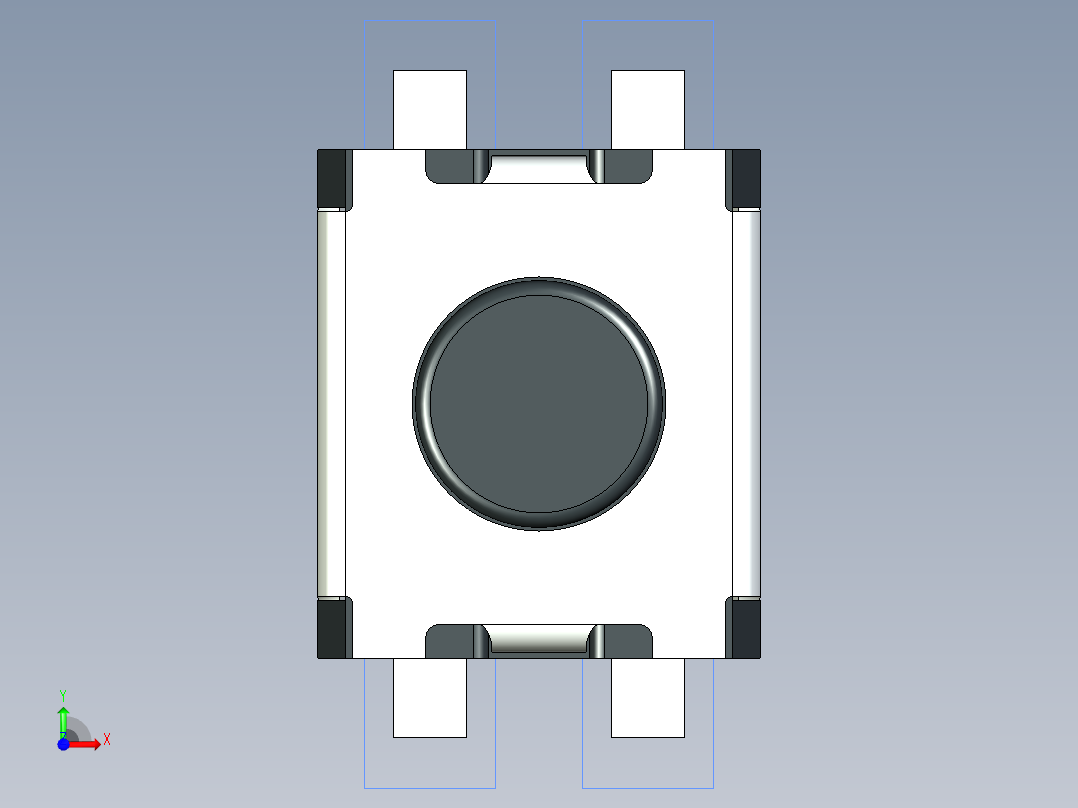 开关继电器保护 SM-tactile_switch_3.5x2.9_4F前视图