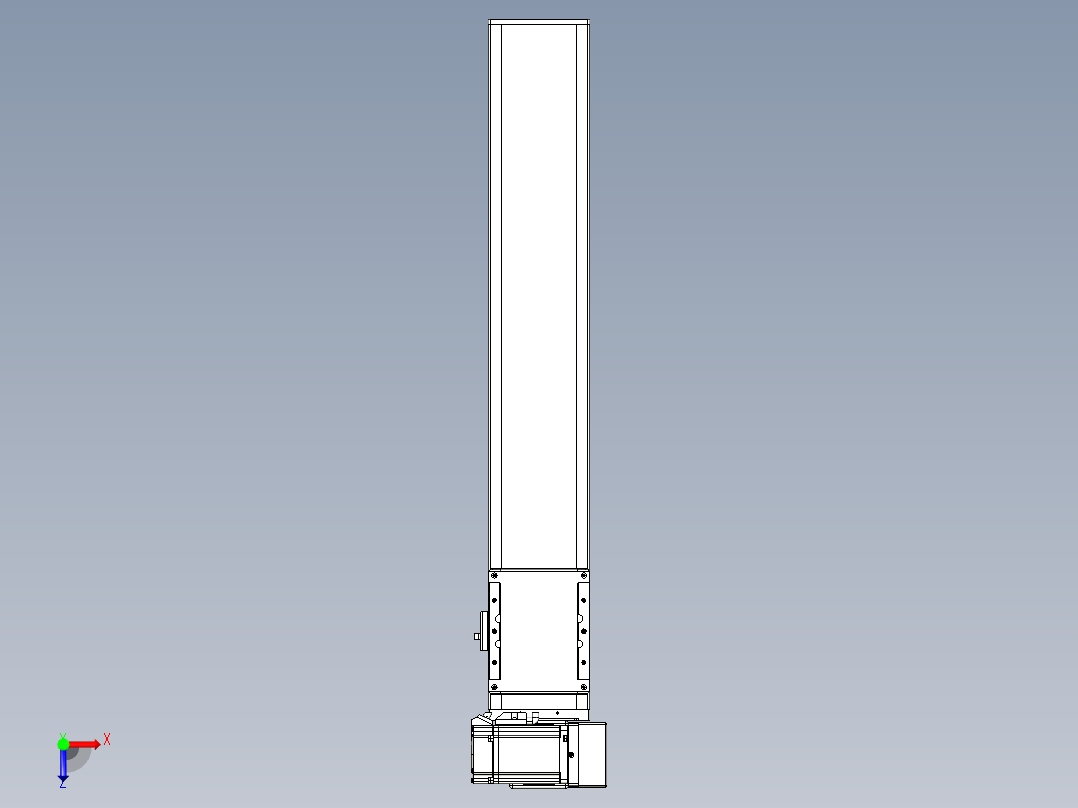 同步带全封闭直线模组TPA-HCB-105D-90-L500-RU-Y-P20-N3俯视图