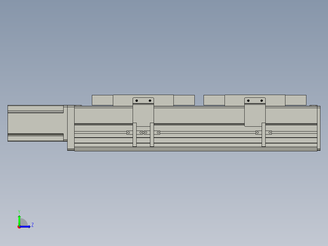 直线模组WG-LHC12-S150-M设计图纸左视图