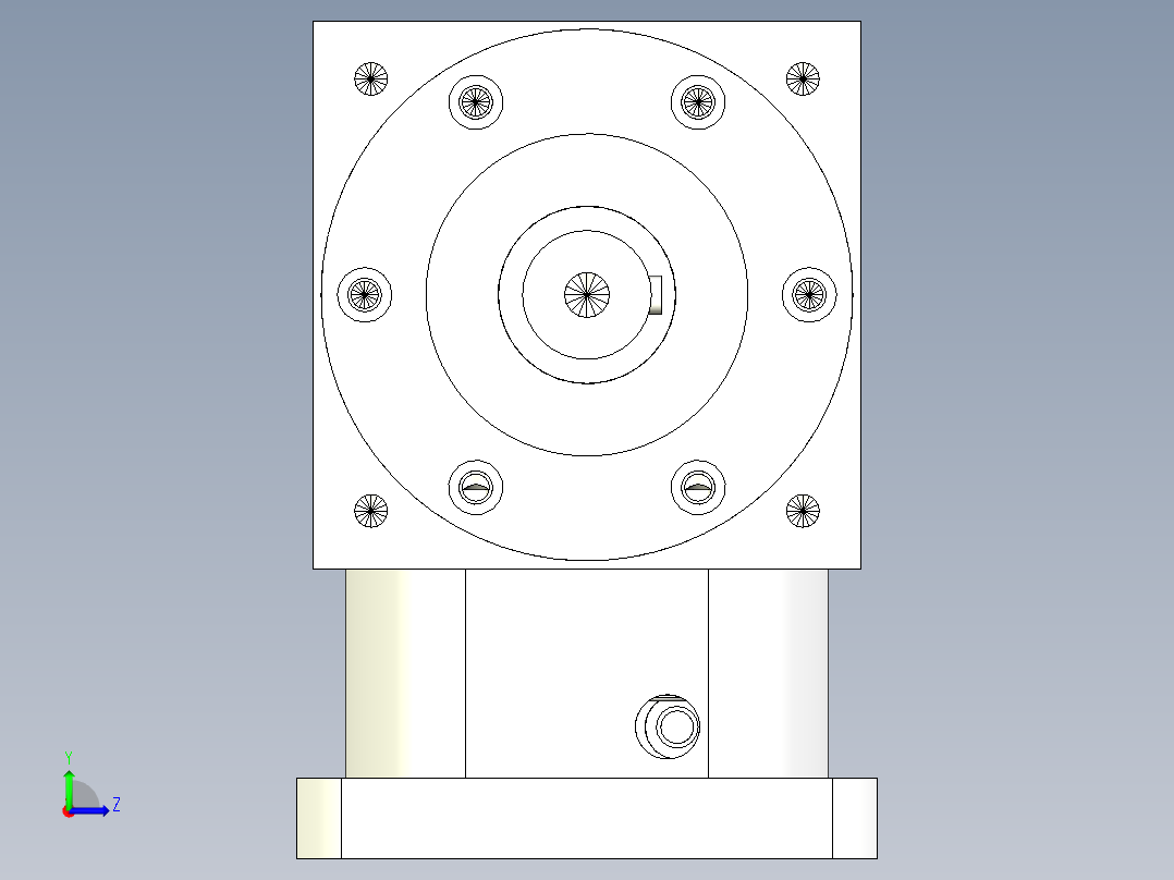 换向器PW170双轴-1 35-114.3-200-M12.stp左视图
