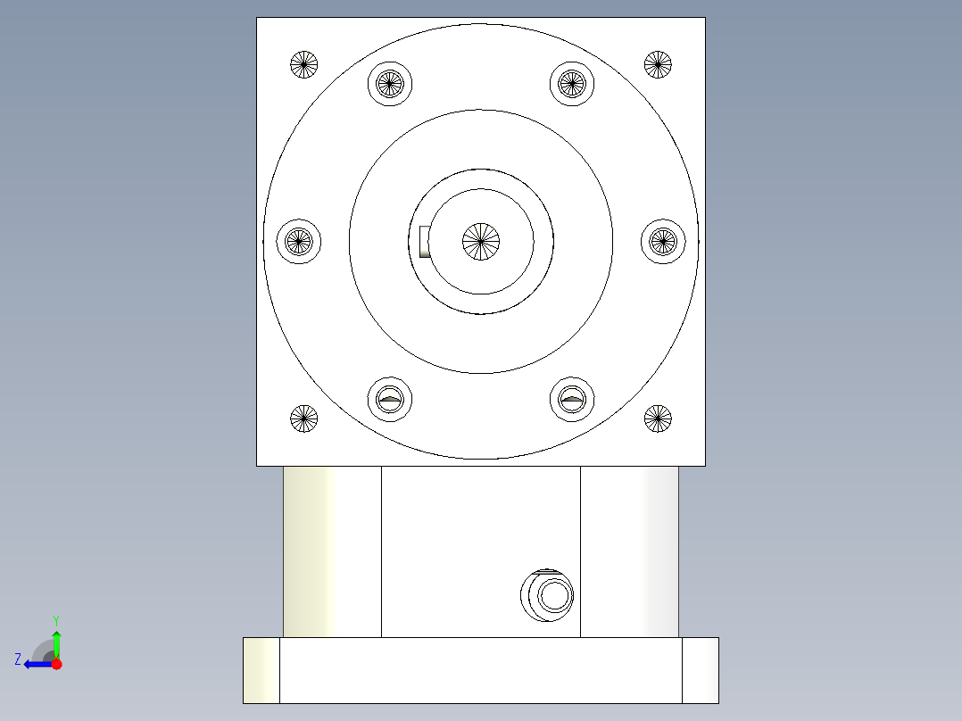 换向器PW170双轴-1 35-114.3-200-M12.stp右视图