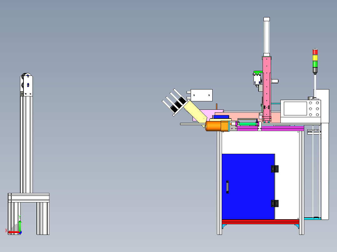 湿巾纸包装袋椭圆型盖贴合设备x_t后视图