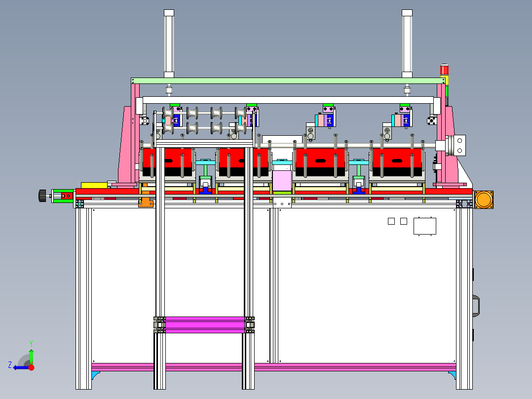 湿巾纸包装袋椭圆型盖贴合设备x_t右视图