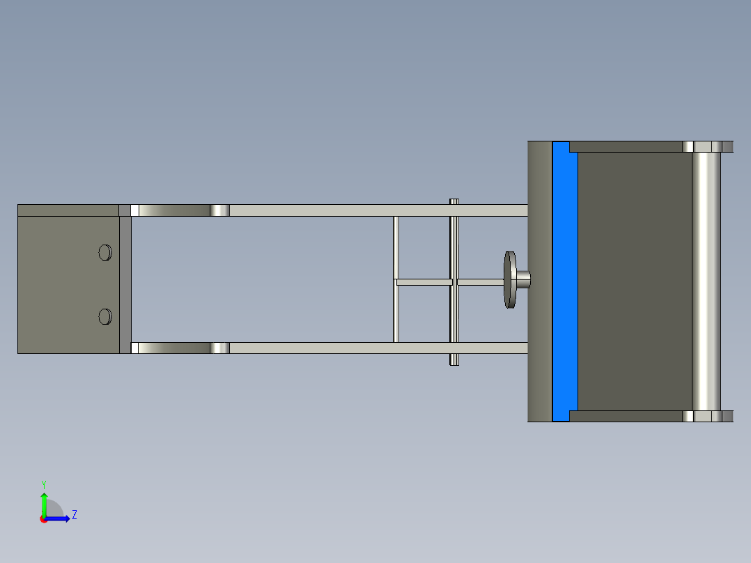 多功能跑步机设计（cad+pro+说明书）左视图