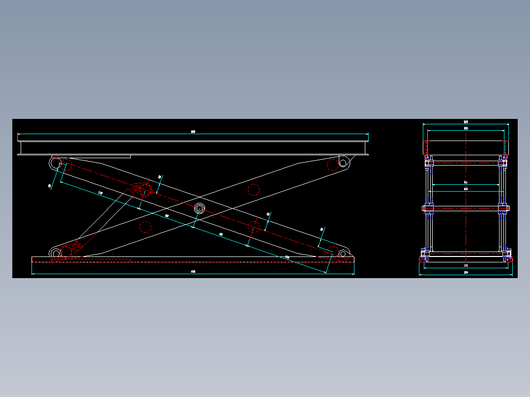 液压升降平台全套图纸