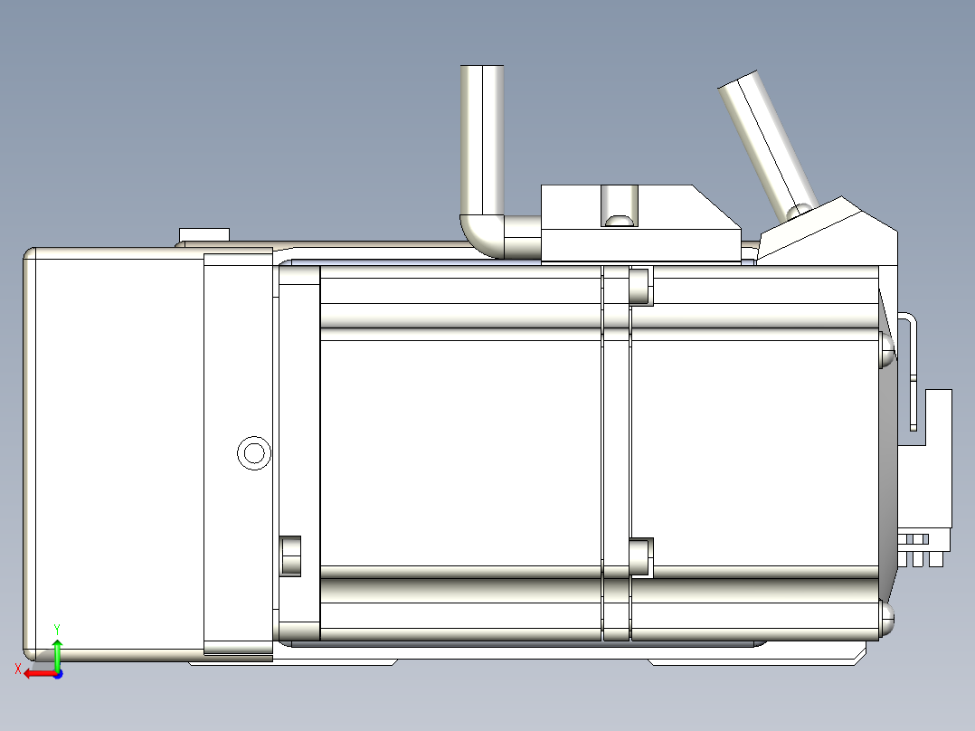同步带全封闭直线模组TPA-HCB-110D-90-L1450-ML-Y-P40-N3后视图