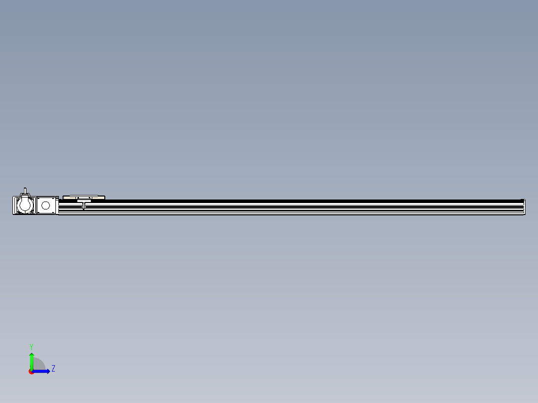 同步带全封闭直线模组TPA-HCB-110D-90-L1450-ML-Y-P40-N3左视图